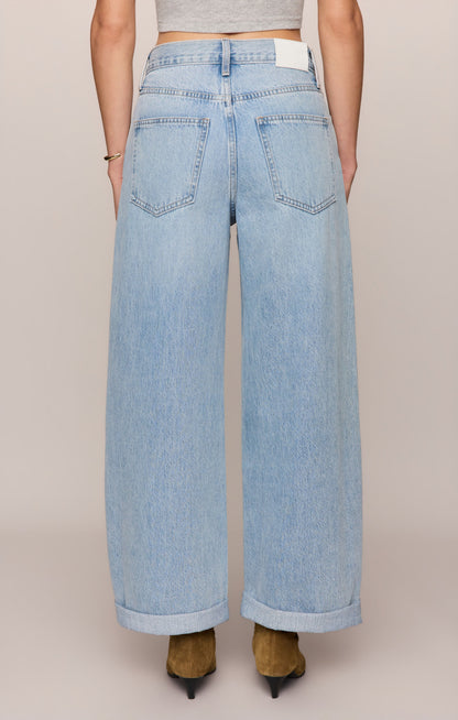 The Show Off High-Rise Bowed Denim
