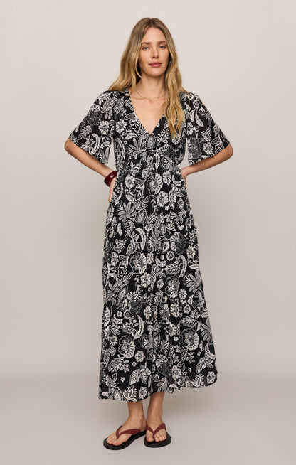 Lacey Floral Midi Dress