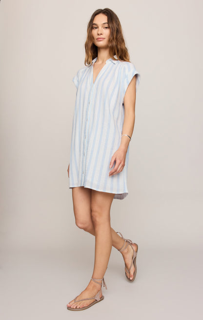 Shellbound Striped Gauze Dress