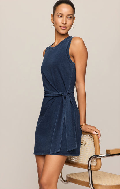 Mattie Jersey Denim Mini Dress