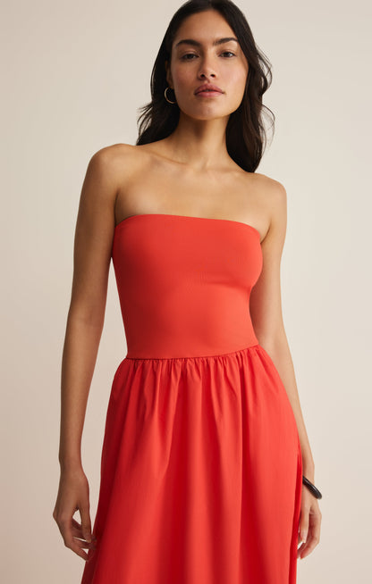 Sunsought Strapless Midi Dress