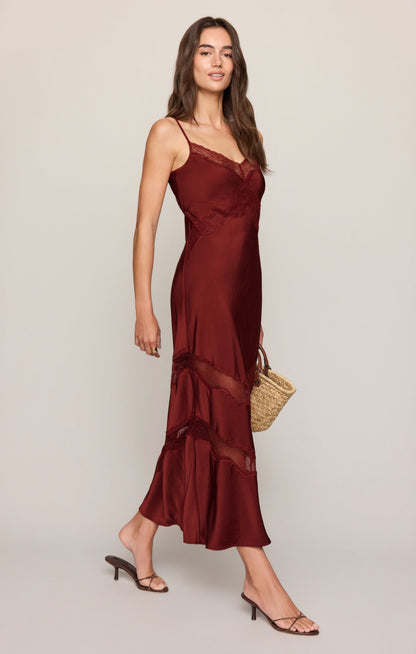 Bruna Lace Inset Midi Dress