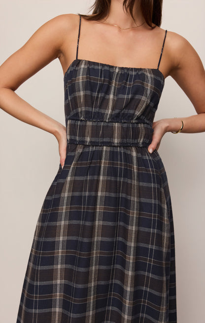 Evermore Plaid Flannel Midi Dress