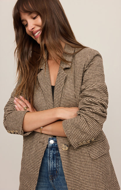 Evan Houndstooth Blazer
