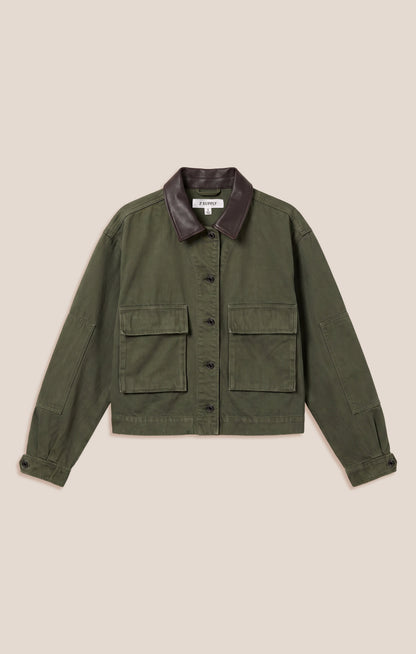 Rey Cropped Denim Chore Jacket