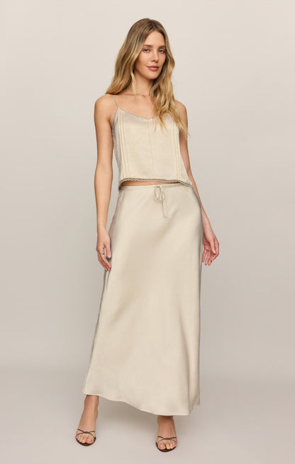 Viva Satin Midi Skirt
