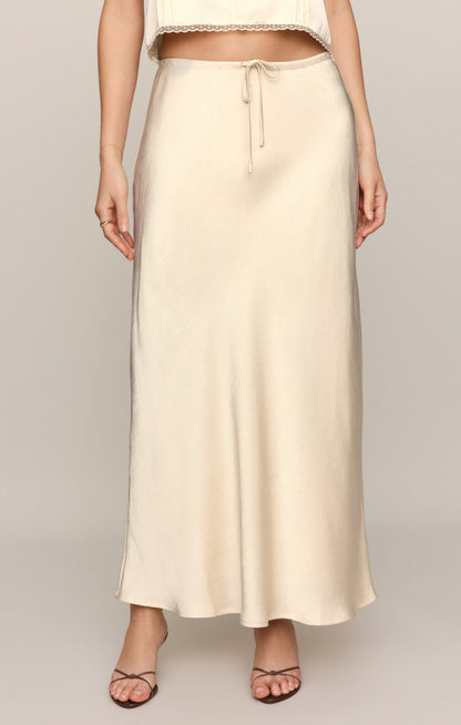 Viva Satin Midi Skirt