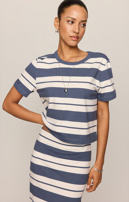Gail Striped Midi Skirt