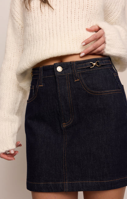 Socialite Denim Mini Skirt