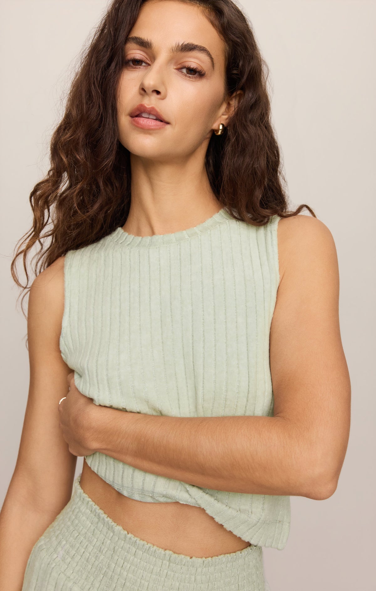Dawn Smocked Silky Rib Short