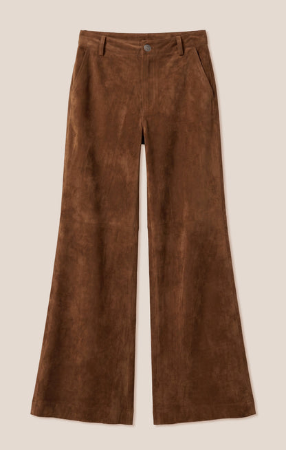 Cecile Faux Suede Wide Leg Pant