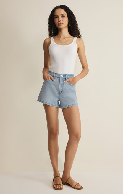 Camila High-Rise A-Line Denim Short
