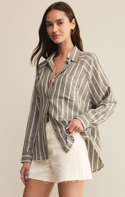 The Perfect Linen Striped Top
