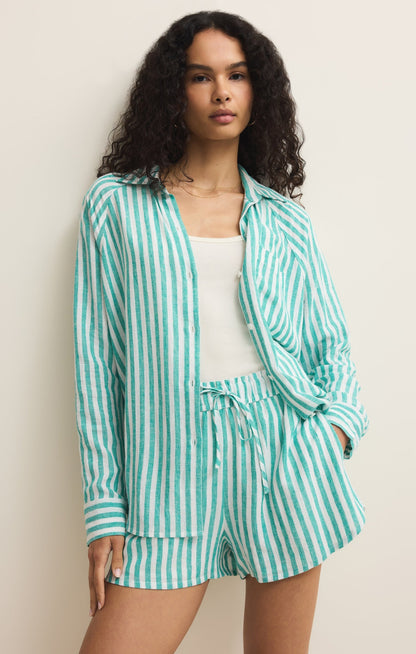 The Perfect Linen Striped Top