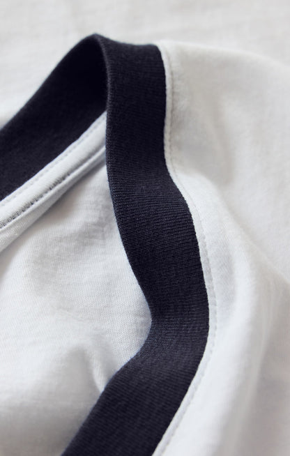 Modern Contrast V-Neck Tee