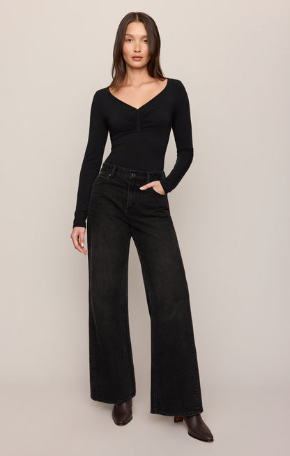 No Regrets Ruched Long Sleeve Top