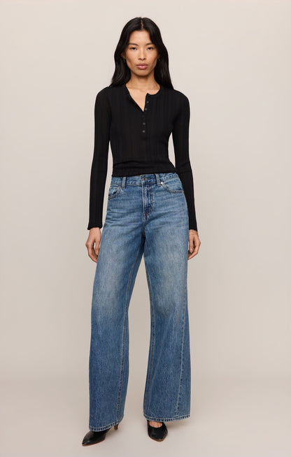 Rowena Fine Knit Henley